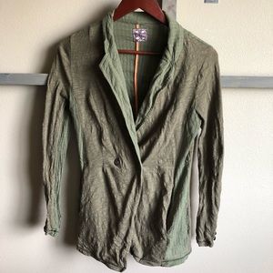Free people green cardigan